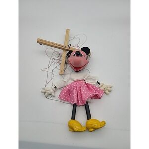 Vintage Early Pelham Puppet 'Minnie Mouse' Marionette String Tangle See Pictures